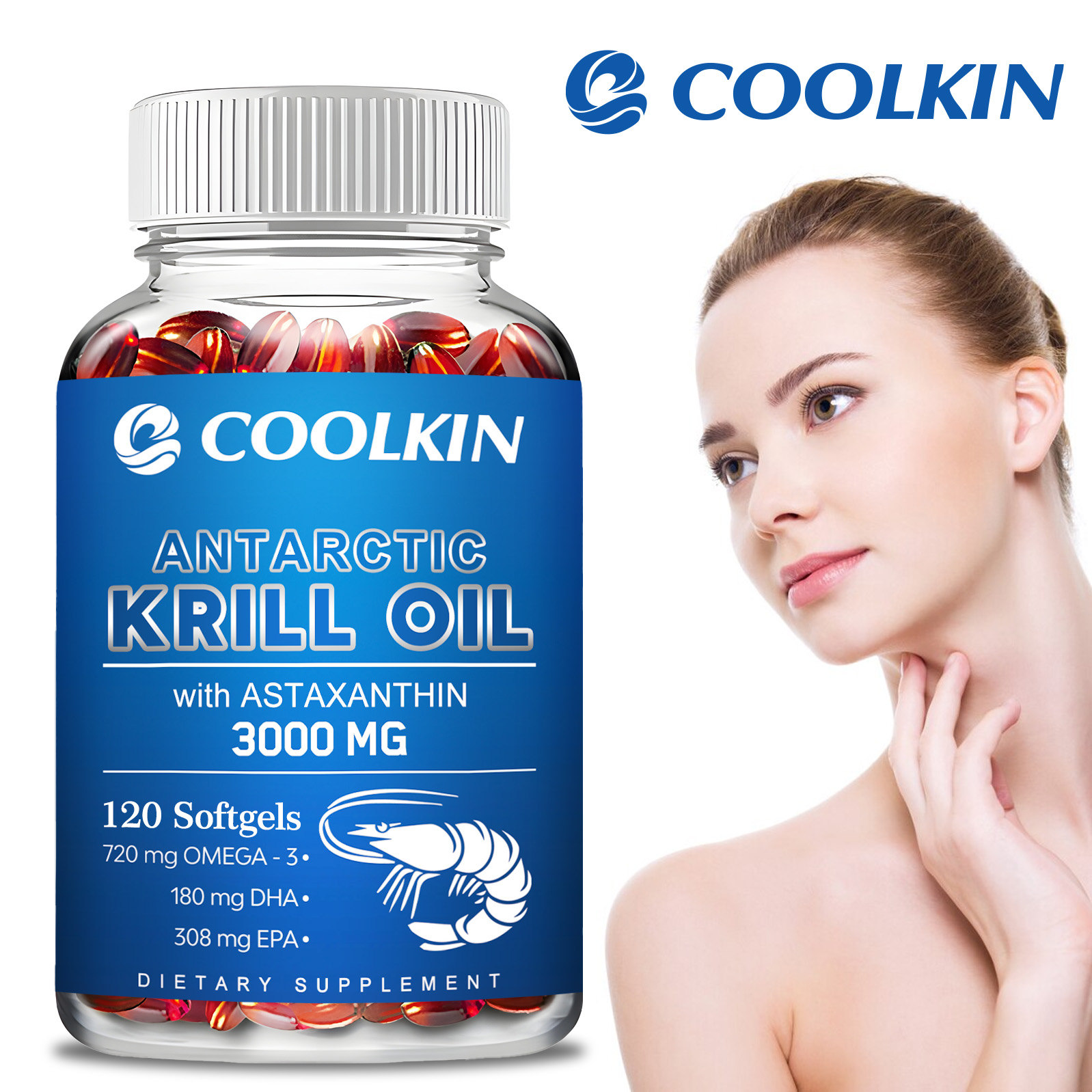 Krill Oil Supplement - Добавка к Жиру анектического криля способствует
