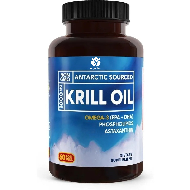Krill Oil Supplement - Масло Антарктическое крайнее дополнение 1000 мг.