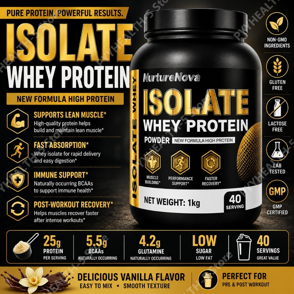 Nutrition Sports Fitness - Изолят сывороточного протеина 1 кг, высокобелковый