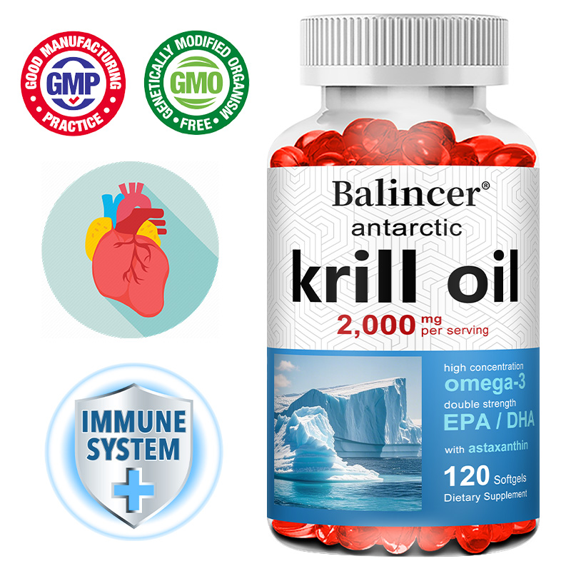 Krill Oil Supplement - Антарктическое масло, добавка 2000 мг, 3X
