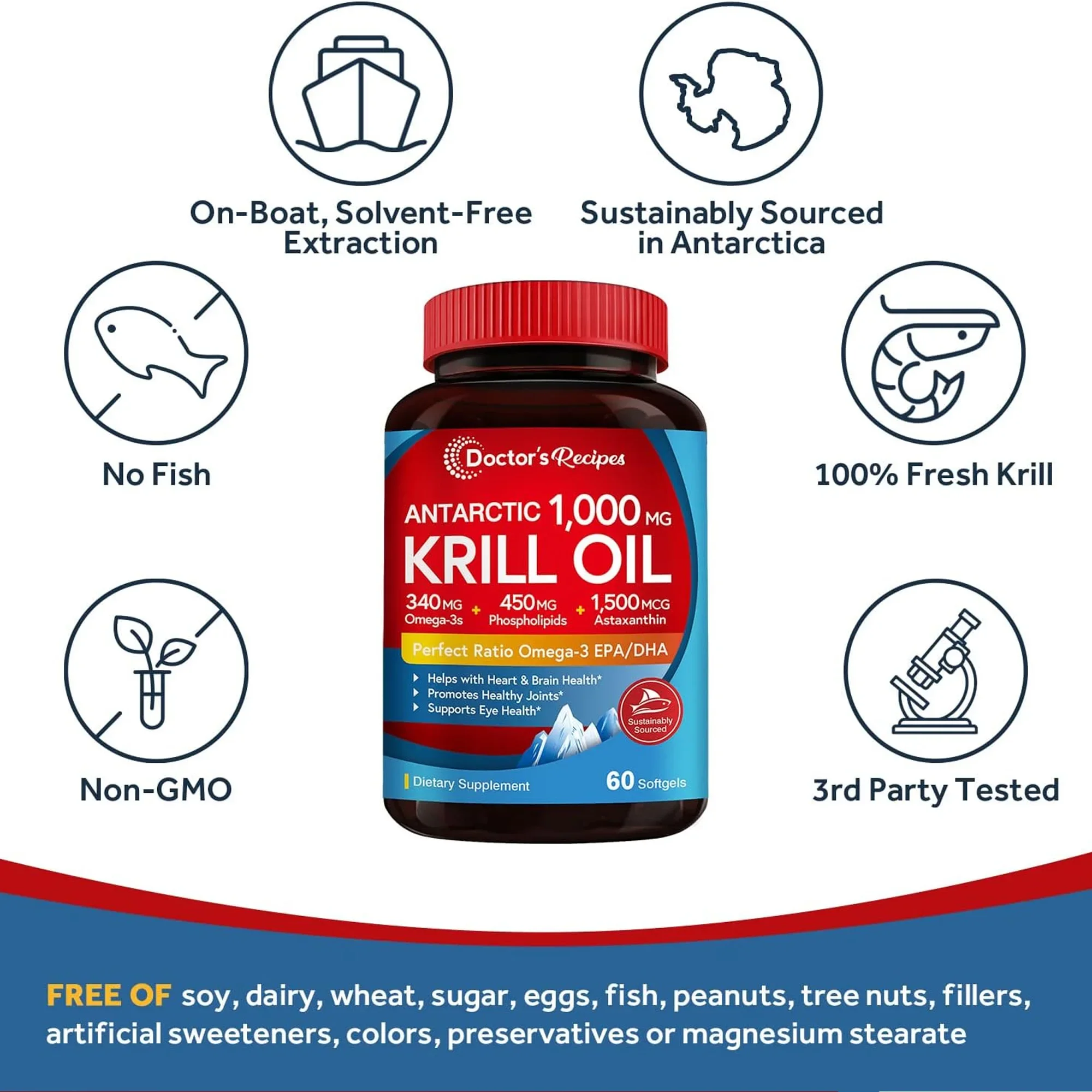 Масло-добавка Антарктического  – обзор и цена Krill Oil Supplement