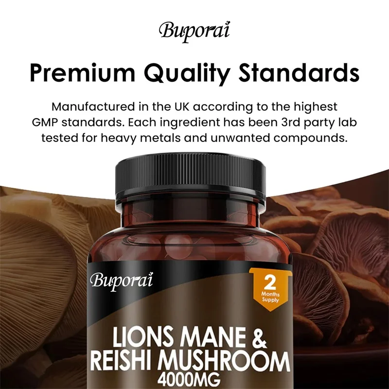 Гриб Lions Mane & Reishi 4000  – обзор и цена Lion Mane Mushroom