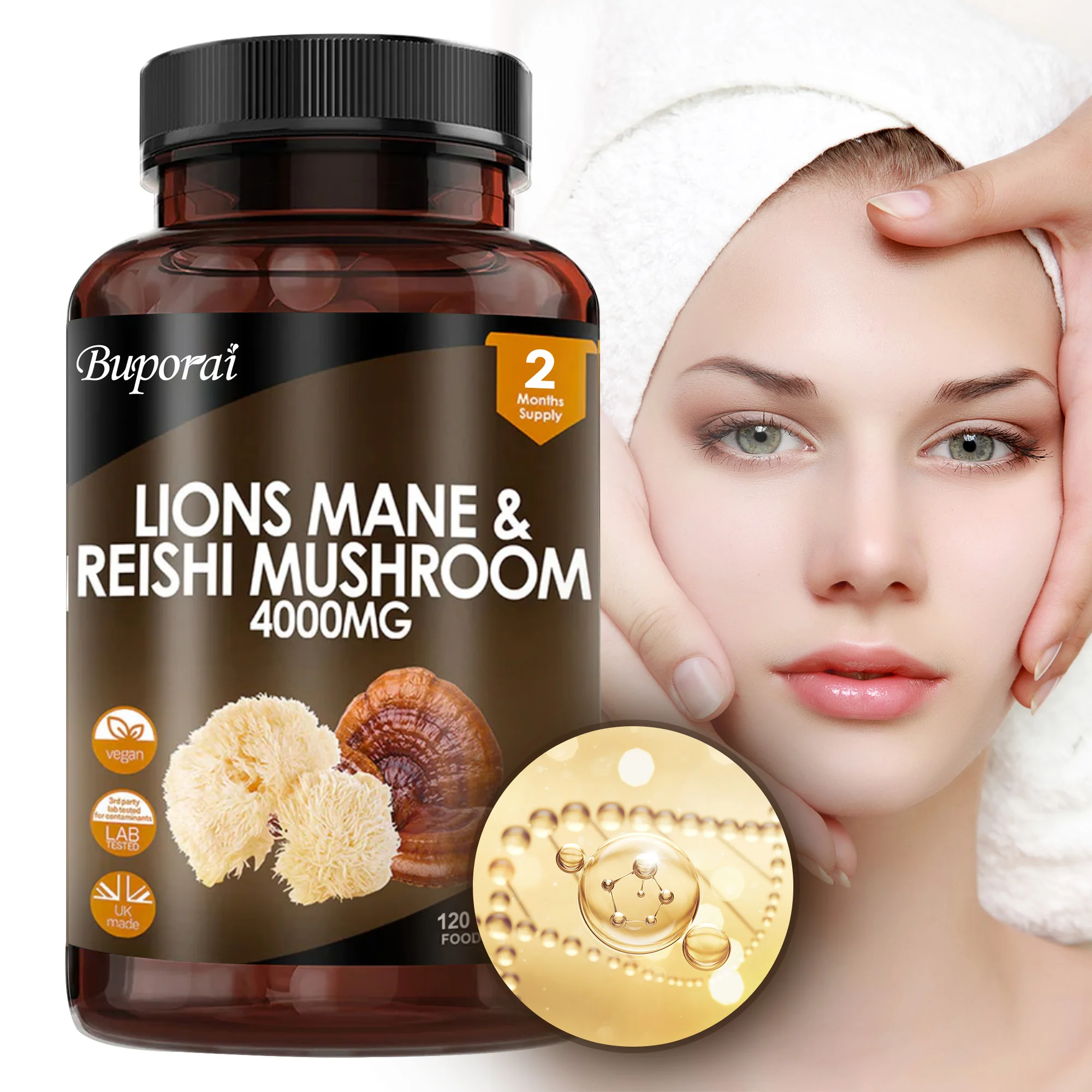 Грибы Львиная грива и Рейши 40 – обзор и цена Lion Mane Mushroom